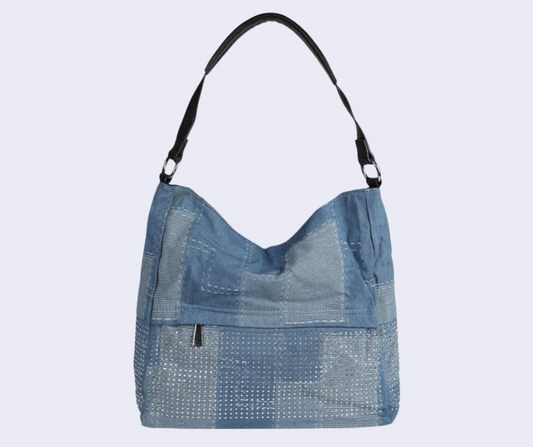 Solada Borsa in jeans con borchie