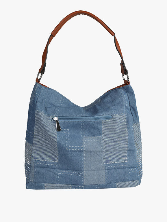 Solada Borsa in jeans con borchie