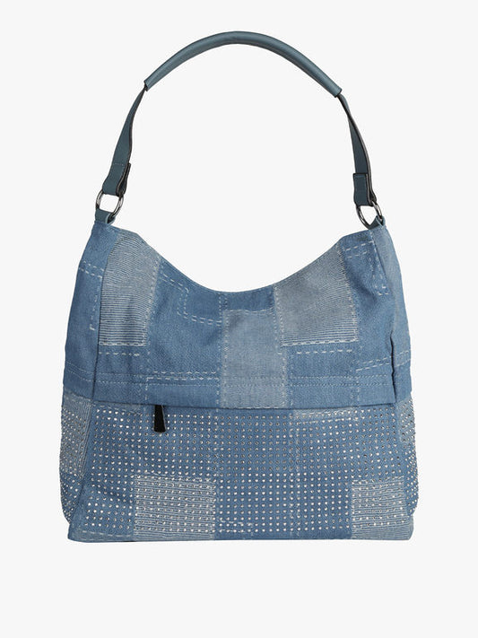 Solada Borsa in jeans con borchie