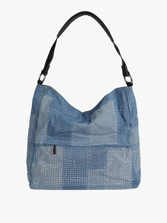 Solada Borsa in jeans con borchie