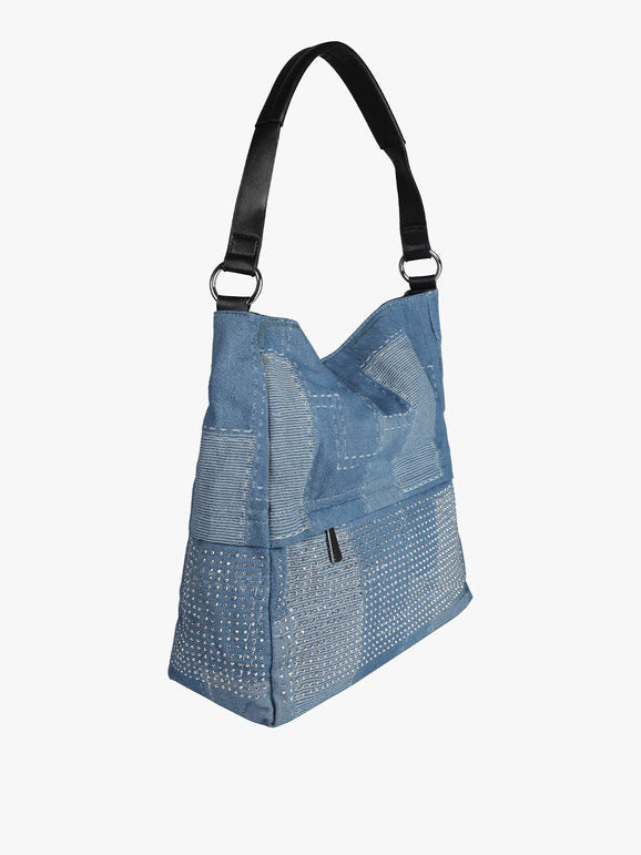 Solada Borsa in jeans con borchie